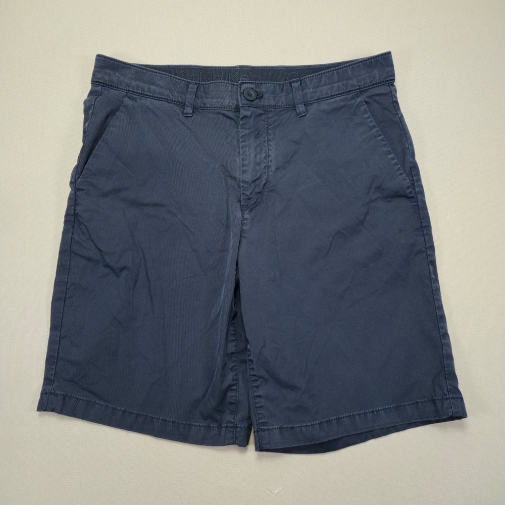 Calvin Klein Slim Fit Shorts Infinite Flex Waist Blue Mens Size‎ 30